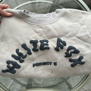 White fox 3 piece sweatset in lunar/ moon rock